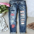 thumbnail image 3 of WEAIXIMIUNG Jupe Jeans Womens Denim Trousers Straight Leg Mid Rise Blue Jeans, 3 of 3