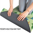 thumbnail image 3 of LightGreen Multicolor Dinosaurs Hot Yoga Mat Towel Non Slip for Hot Yoga - Quick-Drying Yoga Mat Cover with 4 Corner Pockets with Travel Bag - Hot Yoga Towel Non Slip 70"x26", 3 of 6