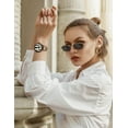 thumbnail image 5 of TOYOUTHS Leather Band Compatible with Samsung Galaxy Watch 7 FE 6 5 4 40mm 44mm/Watch 6 Classic/Watch 5 Pro/Watch 4 Classic/Active 2/Watch 3 41mm Women, 20mm Slim Designer Thin Premium Leather Strap, 5 of 7