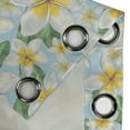 thumbnail image 4 of Ambesonne Tropical Grommet Curtain, Little Art Flowers Vintage, 50"x60", Mustard Pale Blue Green, 4 of 5