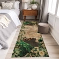 thumbnail image 4 of Runner Rugs 2x6 Ft, Sage Green Black Women Non Slip Area Rugs for Kitchen Bedroom Entryway, Spring Eucalyptus Brown Wooden Washable Carpet Runner Rug Floor Mats for Bedroom Home Decor, 4 of 8