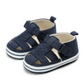 thumbnail image 2 of Gubotare Boys Sandals Baby Boys Girls Summer Sandals Closed-Toe Soft Rubber Sole Outdoor Shoes for Toddler First Walkers Size 4.5 (Dark Blue, 4.5), 2 of 6