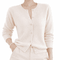 thumbnail image 6 of Women’s Soft Knit Button Front Cardigan, Long Sleeve Lightweight Cozy Sweater Top for Fall Winter, 6 of 7