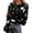 Black, variant on Womens Fitted Base Layer T Shirt Halloween Print Crewneck Pullover Long Sleeve Top with Thumb Holes Slim Fit Rib Knit Watermelon Red S
