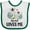 White and Green, variant on Inktastic Zebra My Pop Loves Me Boys or Girls Baby Bib