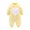 Yellow, variant on APEXFWDT Newborn Baby Jumpsuit Crewneck Fleece Rompers Long Sleeve Print Button Up Onesies Jumpsuits Fall Winter Thicken Warm Outfits