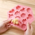 thumbnail image 6 of JuDWoC 12 Cavity Bee Silicone Mold 8.66 Inch Honey Jar Pastry Pan Food Grade Non Stick Chocolate Casting Form Reusable Detailed Flower Motif Tray for Handmade Soap Candy Cookie, 6 of 8