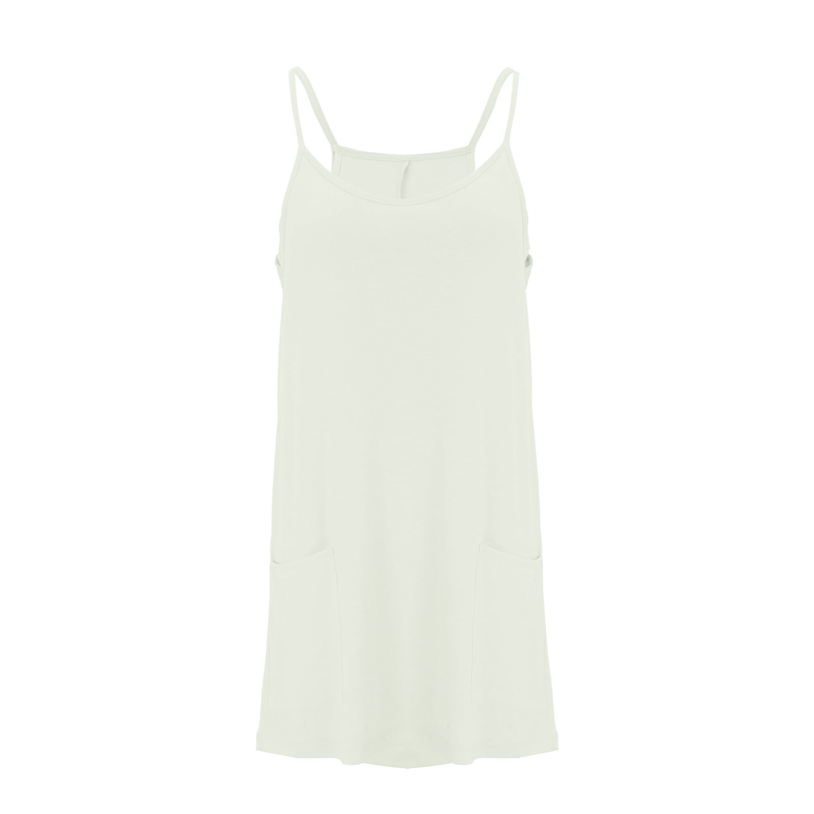 Hueook Summer Cami Strap Rompers for Women One Piece Jumpsuits Loose Fit Bodysuit Shorts Women's Summer Comfortable Casual Suspender Shorts Pocket Jumpsuit Shorts Beige M