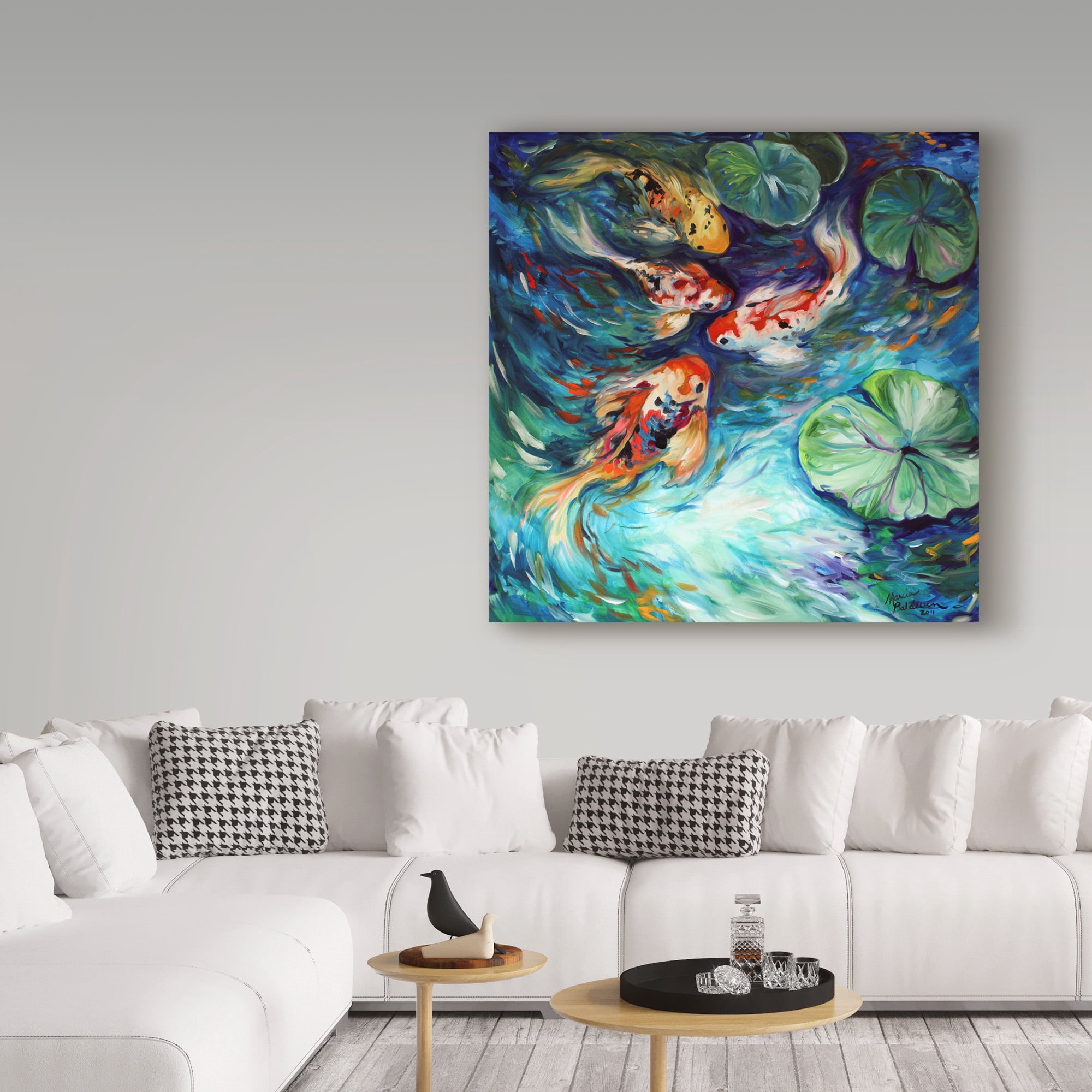 Trademark Fine Art 'Dancing Colors Koi' Canvas Art by Marcia Baldwin