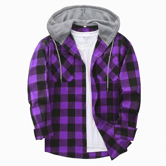 Hessimy Men's Stretch Wrinkle Free Short Sleeve Texture Shirt Lightweight Summer Button Down Shirts for Beach Vacation(Purple,XL)