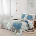 thumbnail image 6 of Dintszyayue Floral Quilt Set Queen Size,3Pcs Blue Lightweight Bedding Sets Adult (90"x 96"), 6 of 9