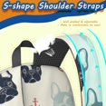 thumbnail image 5 of French Bulldog and Anchor Cream 17" School Backpacks for Teens,Waterproof Oxford Fabric,S-Shape Padded Straps for School,Travel,Hiking,Camping, 5 of 6