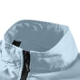thumbnail image 6 of Men's Solid Color Sleeveless Vest Jacket Nylon Spandex Stand Up Collar Full Zip Cardigan With Multiple Pockets Lightweight Outerwear Casual Daily Travel | Zenithor,Light Blue L, 6 of 9