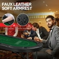 thumbnail image 2 of PEXMOR Foldable 8-Player Game & Card Table with Stainless Steel Cup Holders, Padded Rails, Green, 2 of 8