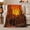 Desert Gate, variant on Desert Gate with Lantern and decorative motif, Warm Southwestern Style for Desert Lovers, Sunset Ranch Entry Scene and Housewarming Gift, Cozy Flannel Blanket for Cabin and Ranch House, Home Decor