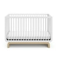 thumbnail image 4 of Storkcraft Santorini 5-in-1 Convertible Baby Crib, White with Driftwood, 4 of 26