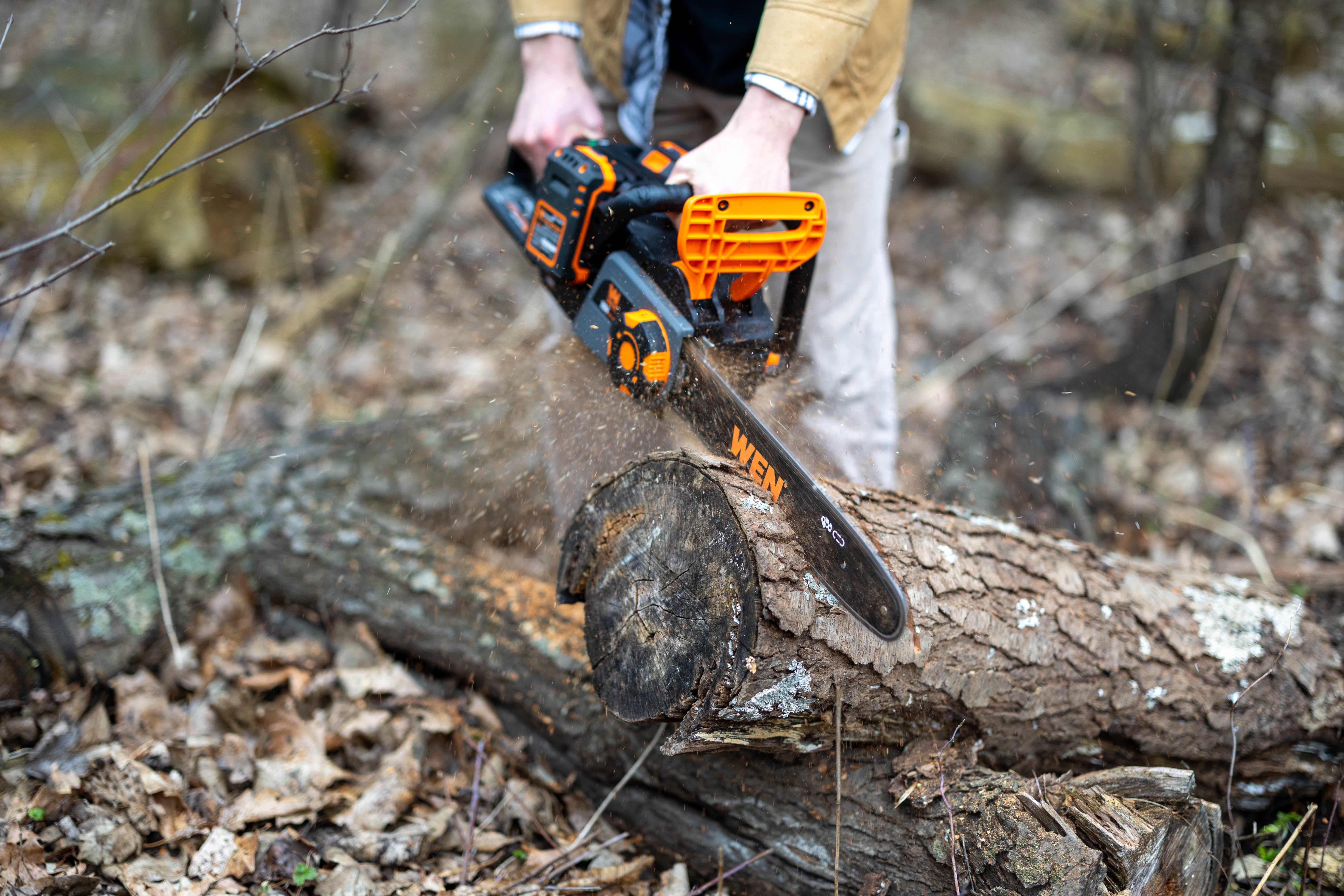 WEN 20V Max 14-Inch Cordless Brushless Chainsaw (Tool Only – Batteries Not Included)