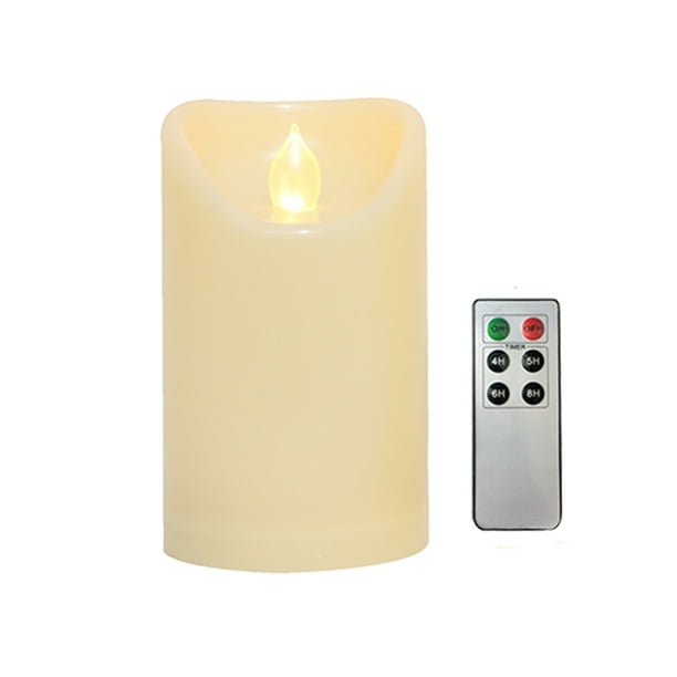 Flameless Outdoor Waterproof LED Pillar Candle with Remote Timer