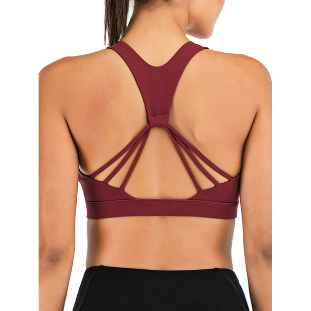 Sports Bra for Women & Racerback Criss-Cross Yoga Bra with Removable Pads :  : Clothing, Shoes & Accessories