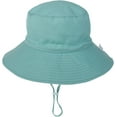thumbnail image 1 of LinYooLi Wide Brim Bucket Hat for Kids Spring Summer Outdoor Sun Protection Headwear Baby Boy Windproof Rope Fisherman Hat, 1 of 8