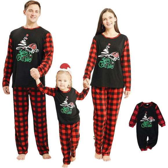 Conjuntos navideños familiares a juego, camisa y pantalones para papá, mamá y niño, pijamas navideños para bebé y niño pequeño