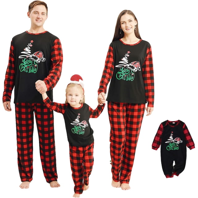 Conjuntos navideños familiares a juego, camisa y pantalones para papá, mamá y niño, pijamas navideños para bebé y niño pequeño