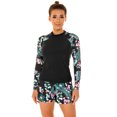 thumbnail image 6 of IDOPIP Women's Long Sleeve Rash Guard Swimsuit Set, 2-Piece, Size M, 6 of 7