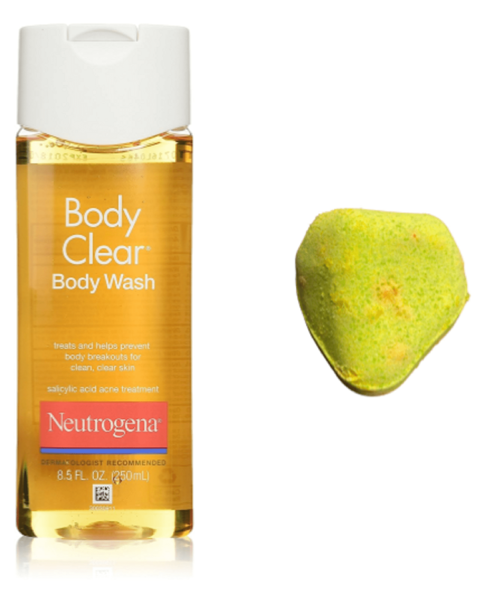 Body Clear Body Wash Neutrogena 8.5oz 250ml + EleganceinLife 1pc Frutti Bath Rock