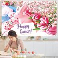 thumbnail image 4 of Vikakiooze Home Decor Under $5, Easter Banner Holiday Decorations Eggs Bunny Banner Cloth Holiday Party Photo Background, 4 of 4