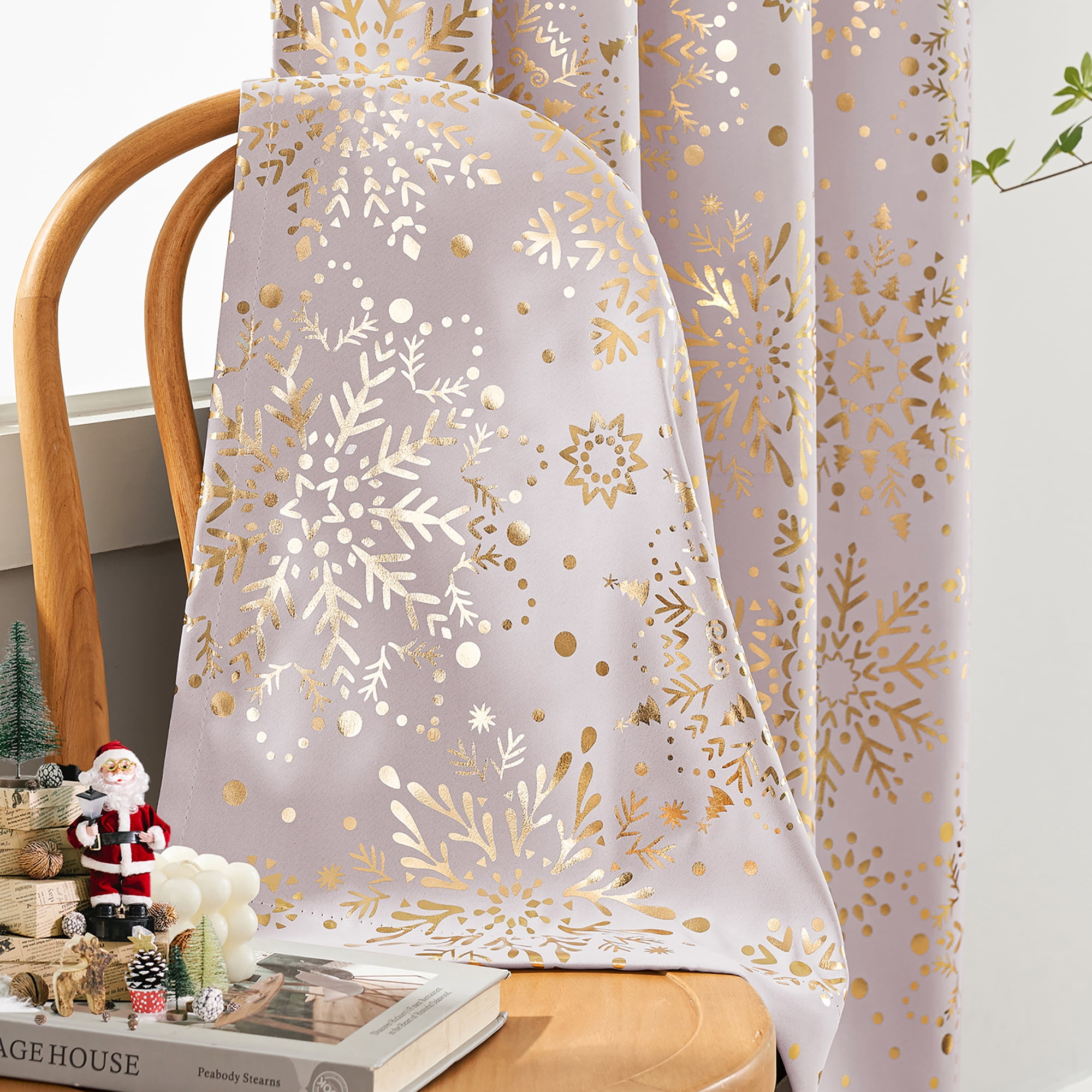 Exultantex Kids Pink Solid Print Winter Grommet Blackout Sliding Glass Door Curtain, 50" x 95" 2 Panels