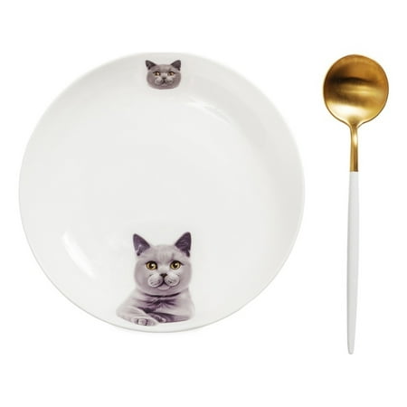 

Pet Portrait White Porcelain Side Print 8 Plate Set - I Love Chartreux