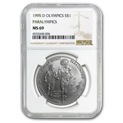 1995-D Olympic Blind Runner $1 Silver Commem MS-69 NGC