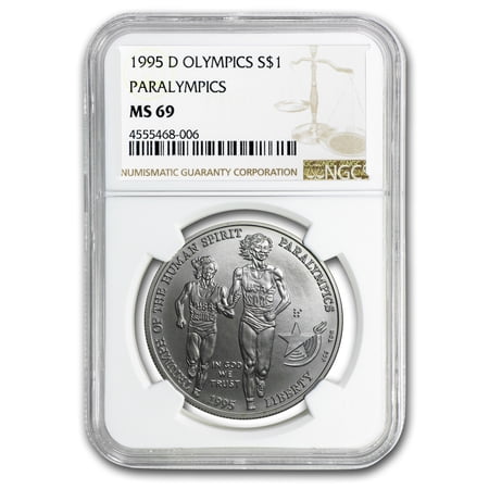 1995-D Olympic Blind Runner $1 Silver Commem MS-69 NGC