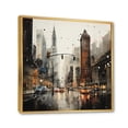 thumbnail image 2 of Designart "Rhythmic City Streets I" Cityscapes Floater Framed Wall Decor, 2 of 7