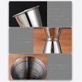 thumbnail image 2 of Cocktail Jigger Dual Spirit Measure Cup,stainless Steel 30ml/60ml Measuring Cup Craft Double Drinks, 2 of 3