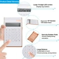 thumbnail image 3 of Uxcell Solar 10 Digit Electronic Standard Function Desktop Calculator, Rose Gold, 3 of 6
