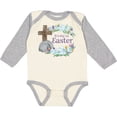 thumbnail image 3 of Inktastic It's My 1st Easter with Cross and Flowers Boys or Girls Long Sleeve Baby Bodysuit, 3 of 5