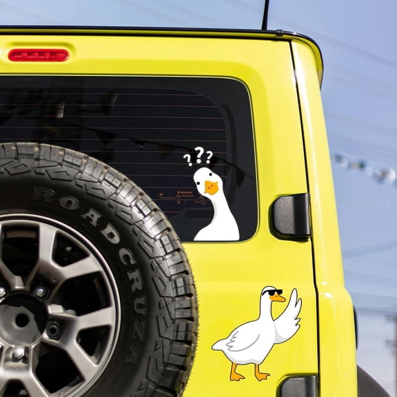 5 Styles Cute Cartoon Goose Car Vinyl Decal Stickers Funny Meme Goose Vinyl Decal Self Adhesive Waterproof Car Stickers for Windows Trucks Skateboard Wall Cup Laptop Journals Water Bottle