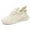 Beige, variant on Daznico Women's Fly Weave Running Shoes - Breathable Mesh Platform Sneakers for Casual Wear,Color:Beige,Size:6.5