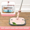 thumbnail image 4 of KZKR Square Spin Mop and Bucket Set with Self Separation Dirty and Clean Water System,Self Wringing 360° Rotating Mops Head for Home Floors Cleaning (2.0 mop Bucket Set with 2 Pads), 4 of 9