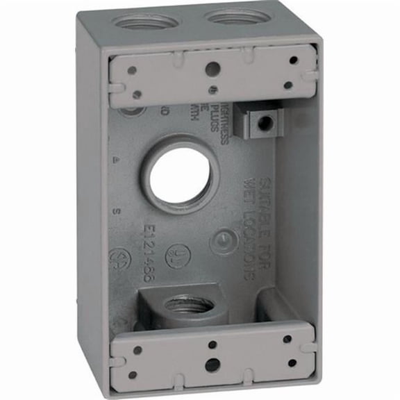 14251 1 Gang Gray Weatherproof Outlet Box