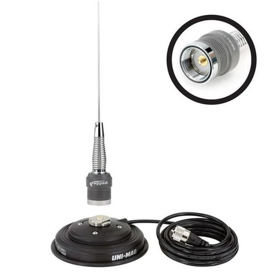 Rugged Radios  VHF Antenna Kit with 0.5 Wave No Ground Plane Antenna & Magnetic Mount