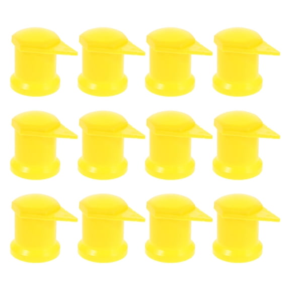 SEWOART 24Pcs Durable Plastic Hub Screw Caps Yellow Wheel Nut Covers with Tight Fitting Loose Nut Alert