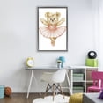 thumbnail image 2 of Teddy Bear Ballet Tutu Gray Framed Floater Canvas Wall Art, design by Amy Hall, 2 of 10