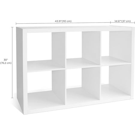 Cap Living 2 4 6 Cube Organizer W Extra, Extra Wide White Bookcase