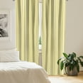 thumbnail image 2 of Ambesonne Vintage Curtains, Retro Style Stripes, Pair of 28"x84", Pale Yellow White, 2 of 5