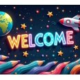 thumbnail image 4 of Welcome Party Banner Colorful Hearts Stars Backdrop Background Decorations Home Event Photography Props Party Supplies, 4 of 4