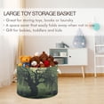 thumbnail image 5 of Collapsible 20" Round Storage Basket with Handles Laundry Hamper Open Storage Bins Old Willow Tree, 5 of 6