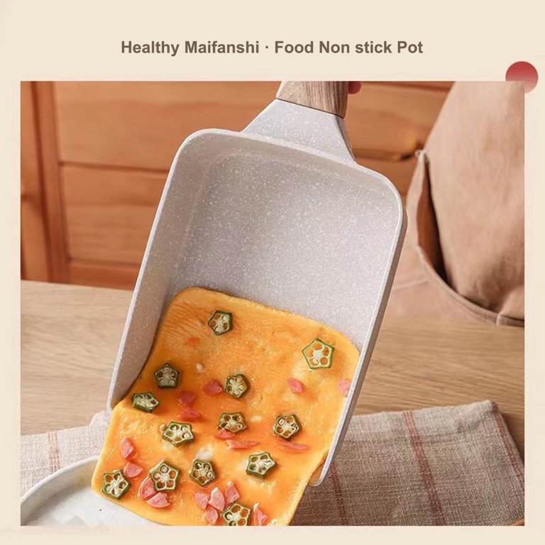 ♡TamagoYaki♡ Sunjoy Tech Japanese Tamagoyaki Pan with Wooden Handle