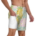 thumbnail image 3 of Balery Daisies Flowers Mens Swim Trunks Swim Shorts for Men Quick Dry Inseam Beach Shorts with Compression Liner Pocket-Medium, 3 of 9